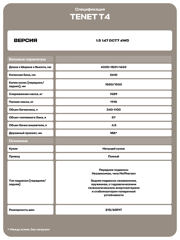 TENET T4 Прайм, серый